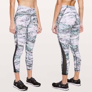 Lululemon Train Times Pant 25" Springscape Multi Obsidian High Rise Leggings 4